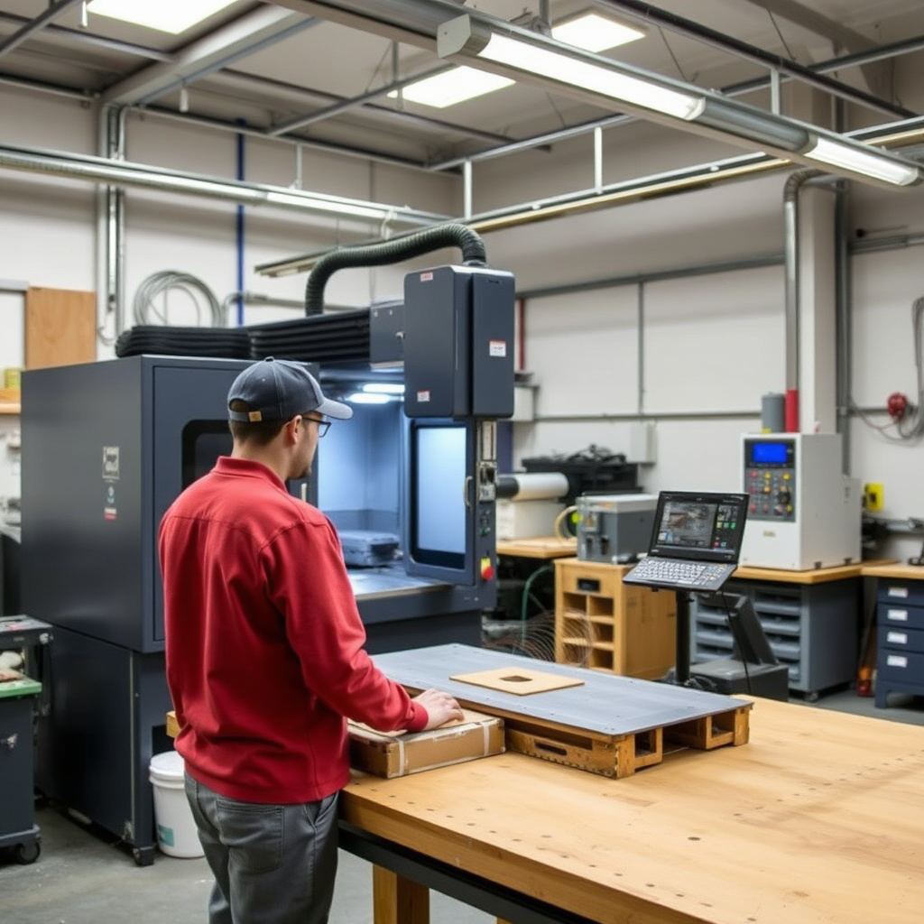 CNC Machining Workshop Background